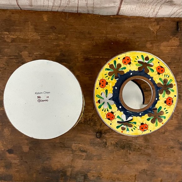 Kelvin Chen Enameled Copper Candle Holder - Picture 3 of 10